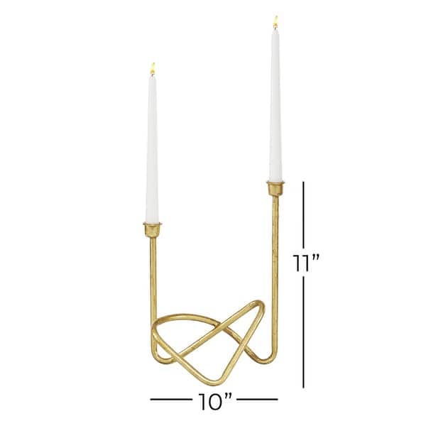 CosmoLiving by Cosmopolitan Gold Metal Candelabra