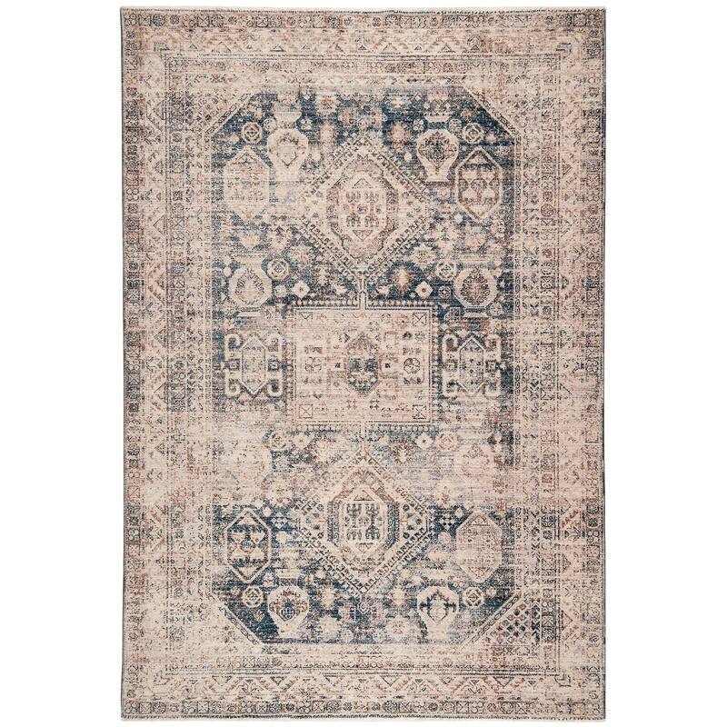 Terra by Obeetee Heirloom Tribal Rug - Oxford Blue - 7'10" x 10'