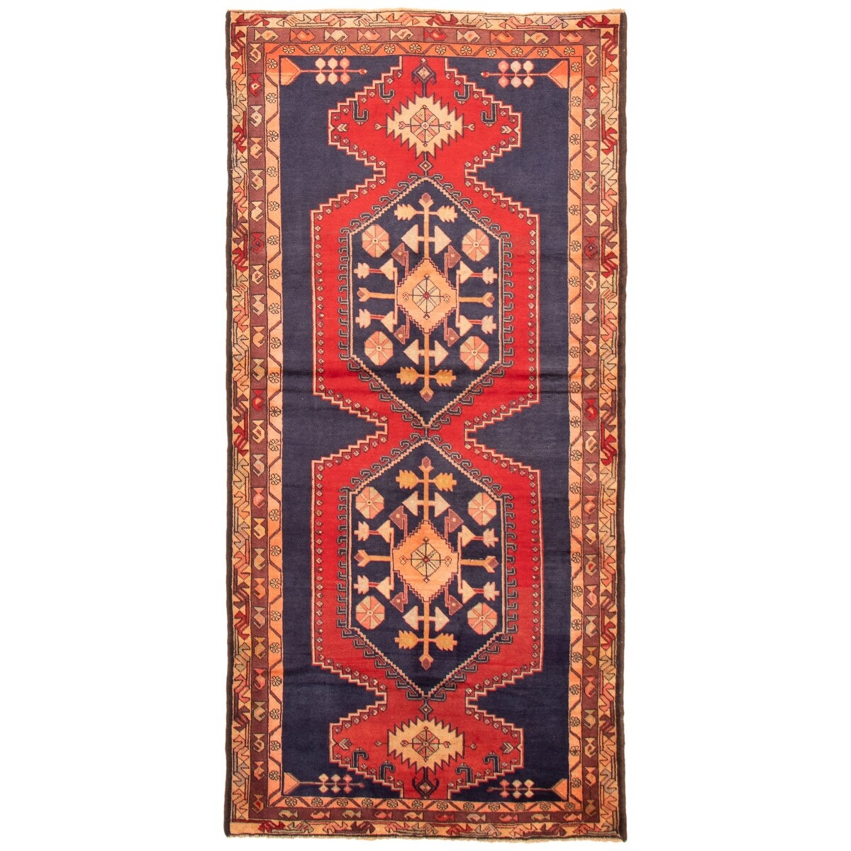 eCarpet Gallery Area Rug for Living Room Bedroom 346350 Hand-Knotted Wool Rug Bold and Colorful Bordered Red Kilim 4'3 x 5'10 eCarpet Gallery Area Rug for Living Room Bedroom 346350 Hand-Knotted Wool Rug Bold and Colorful Bordered Red Kilim 4'3 x 5'10