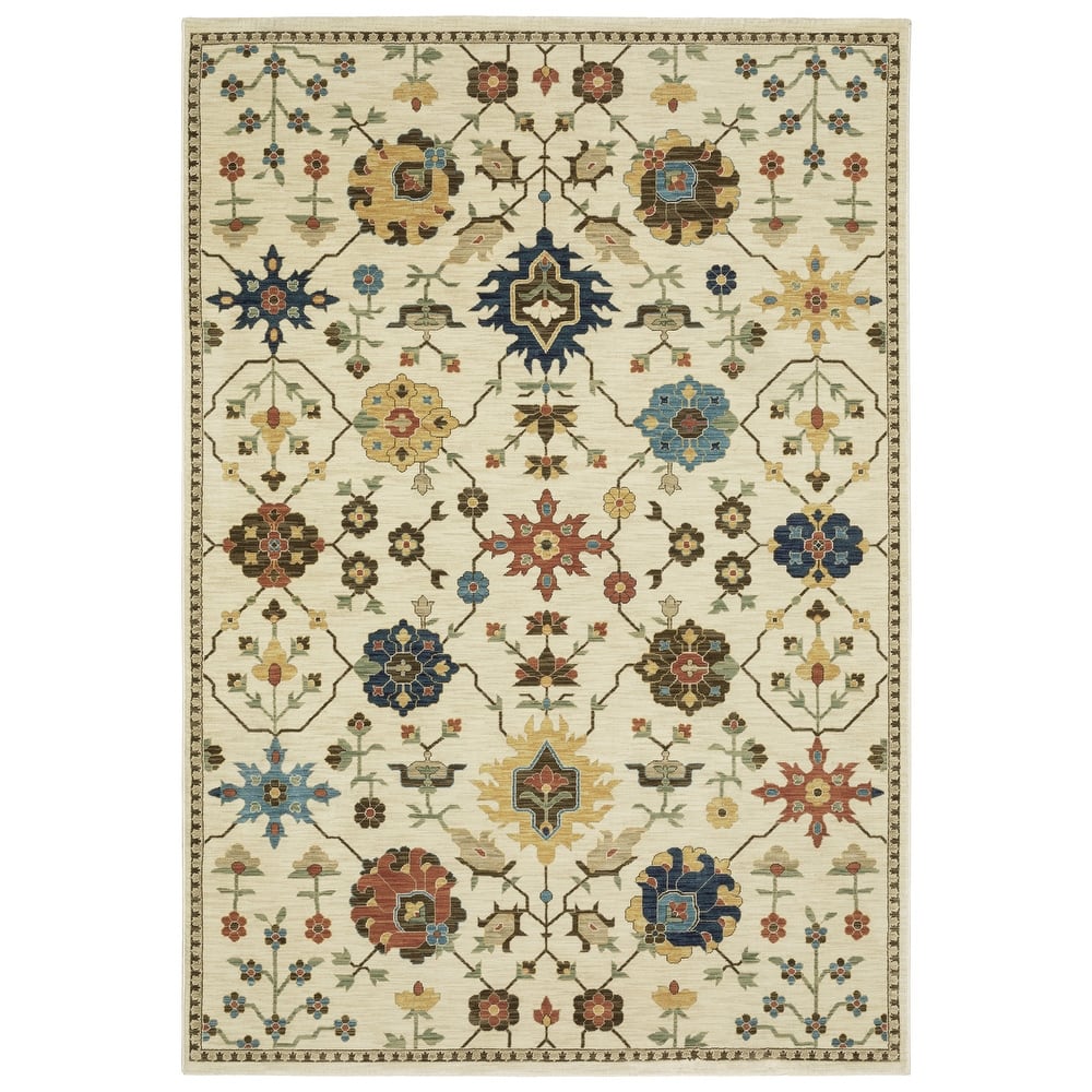 Style Haven Federica Bohemian Oriental Fringe Edge Area Rug