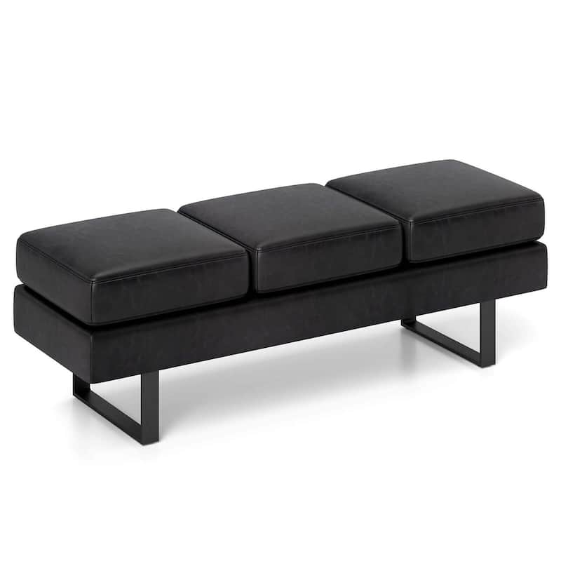 Costway Waiting Room Bench Seating with Metal Frame Leg Upholstered - See Details