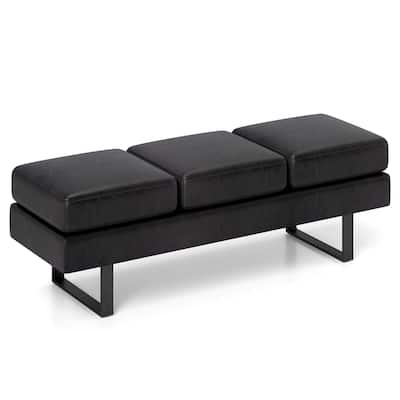Costway Waiting Room Bench Seating with Metal Frame Leg Upholstered - See Details