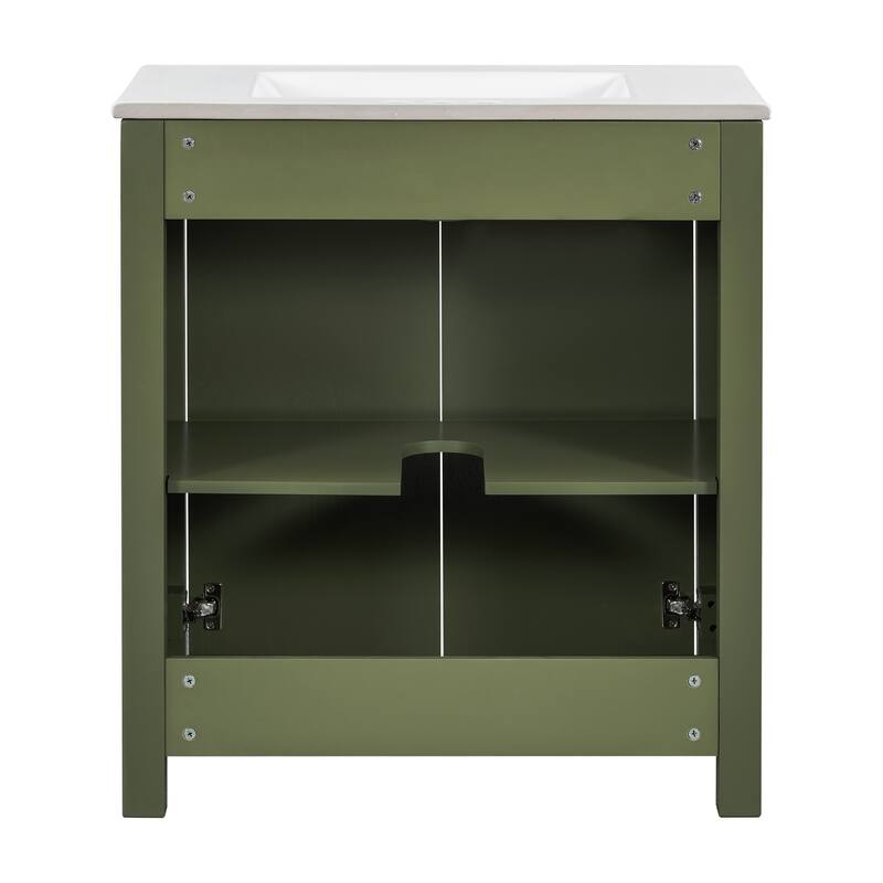 30'' Farmhouse Bathroom Vanity with Ceramic Sink