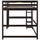 preview thumbnail 11 of 14, Espresso Full Loft Bed with Desk and Shelves