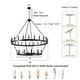preview thumbnail 9 of 12, Modern Farmhouse Chandelier Light Fixture Large Round Classic Chandeliers