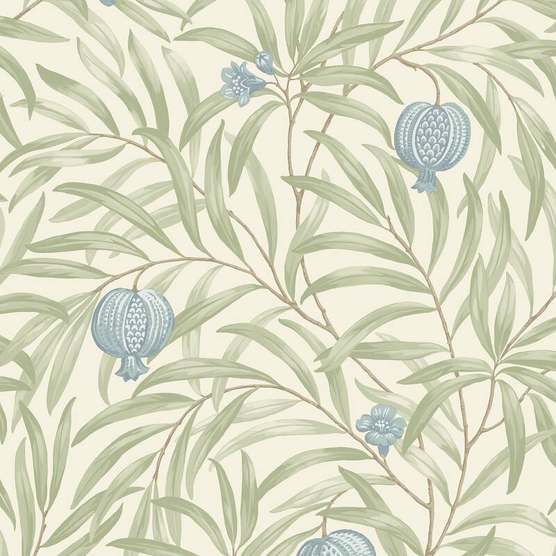 Belgravia Decor Elena Blue Pomegranate Wallpaper