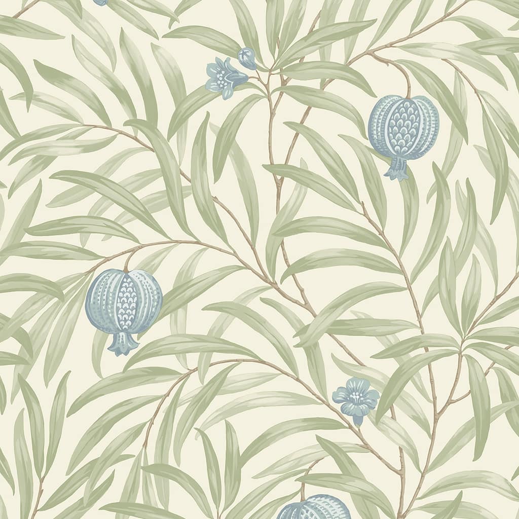 Belgravia Decor Elena Blue Pomegranate Wallpaper