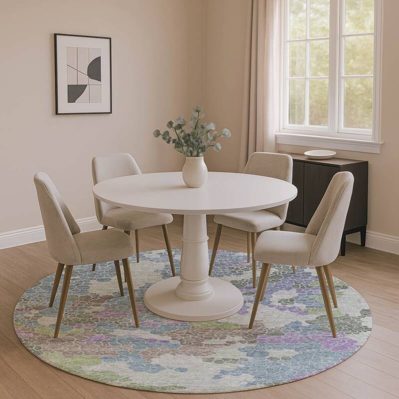 Premium Washable Super Soft Mayfield Rug - Blue - 8' x 8'