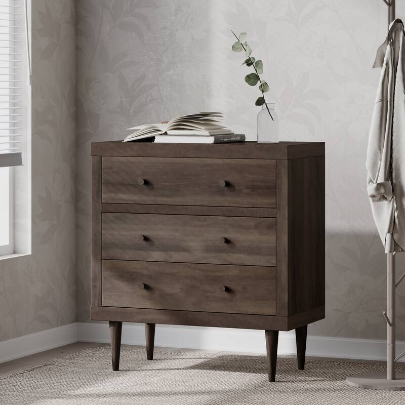 3-Drawer Bachelors Chest, Storage Cabinet for Entryway, Living Room, Bedroom