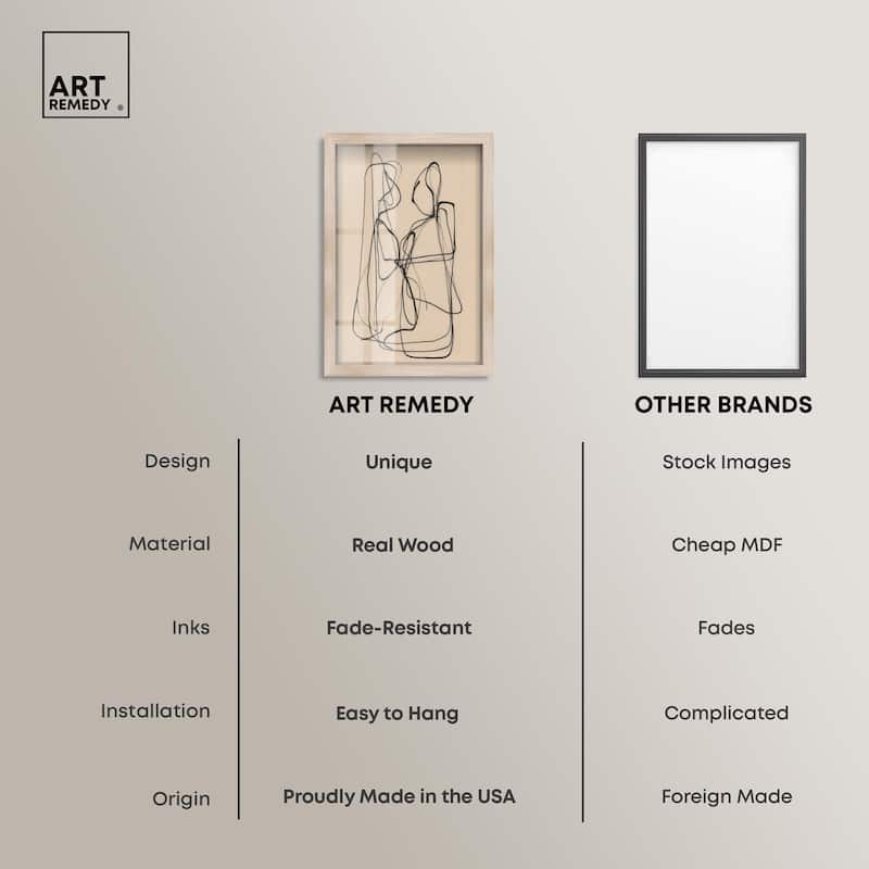 Embrace of Lines I Shadowbox by Art Remedy