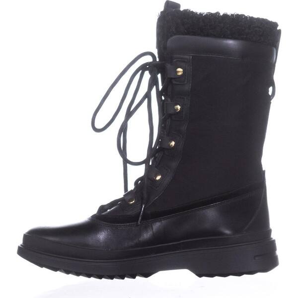 Shop Cole Haan Millbridge Lace Up Winter Boots Black Leather