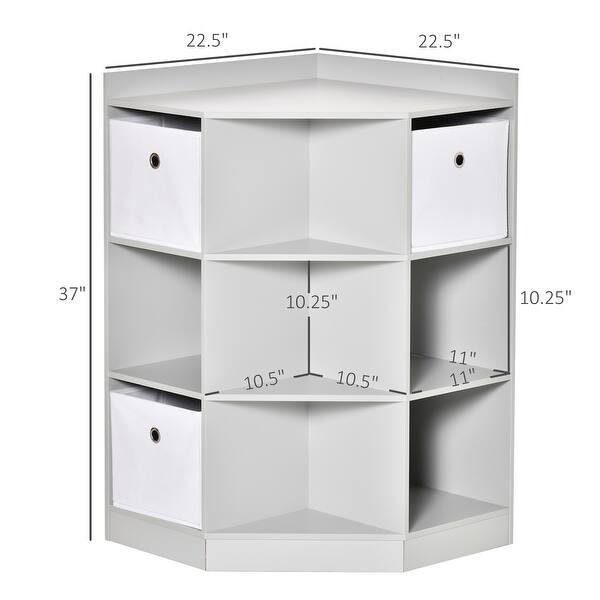 dimension image slide 1 of 3, Kids Corner Bookshelf Toy Organizer with 3 Baskets