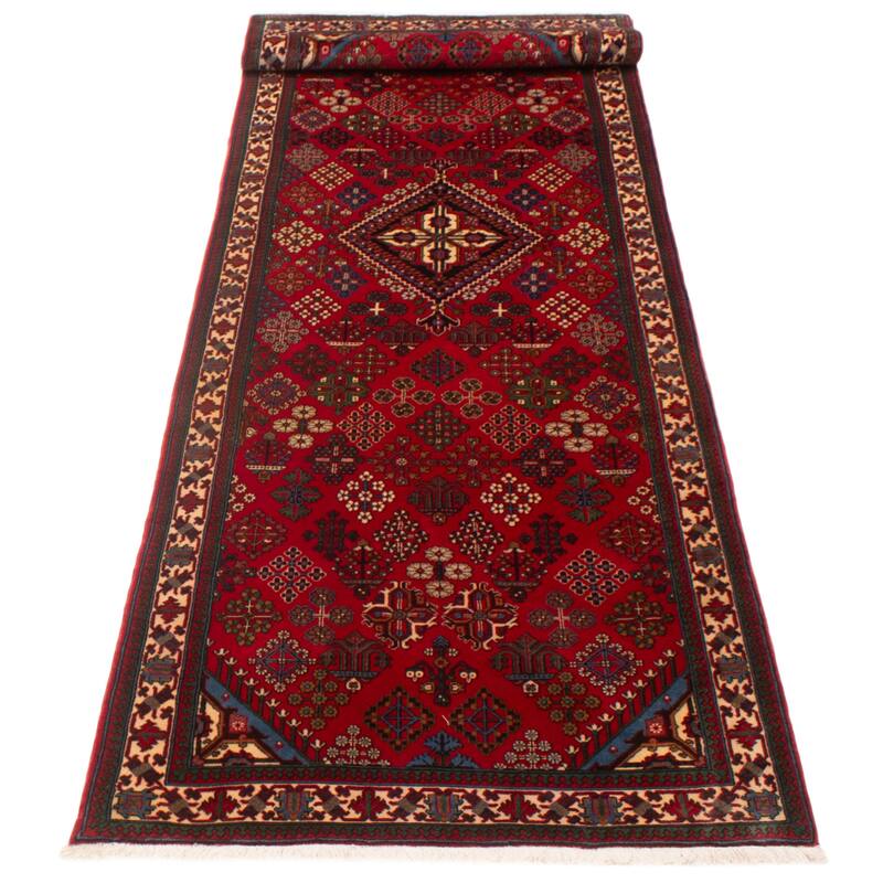 ECARPETGALLERY Hand-knotted Kayseri Vintage Red Wool Rug - 3'10 x 12'10