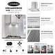 preview thumbnail 3 of 8, Cosmo 36 in. Ducted Wall Mount Range Hood in Stainless Steel with Push Button Control, LED Lighting and Permanent Filters