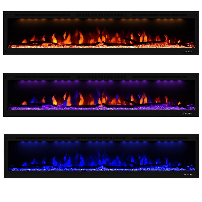 Electric Fireplace Heater with Remote Control and Realistic Flame Effects