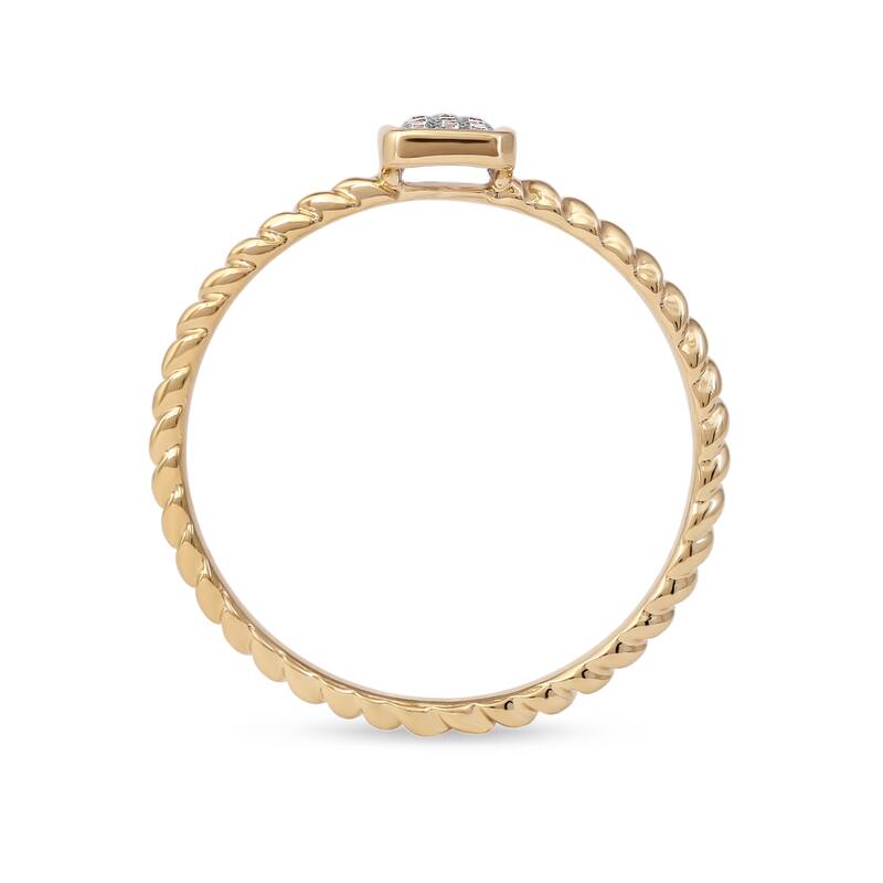 1/20ct TDW Diamond Cluster Ring in Gold Plated Silver for Women