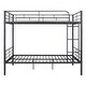 preview thumbnail 5 of 7, Full over Full Metal Frame Bunk Bed Save Space or Split into 2 Beds Design with Ladder and Safety Guardrail