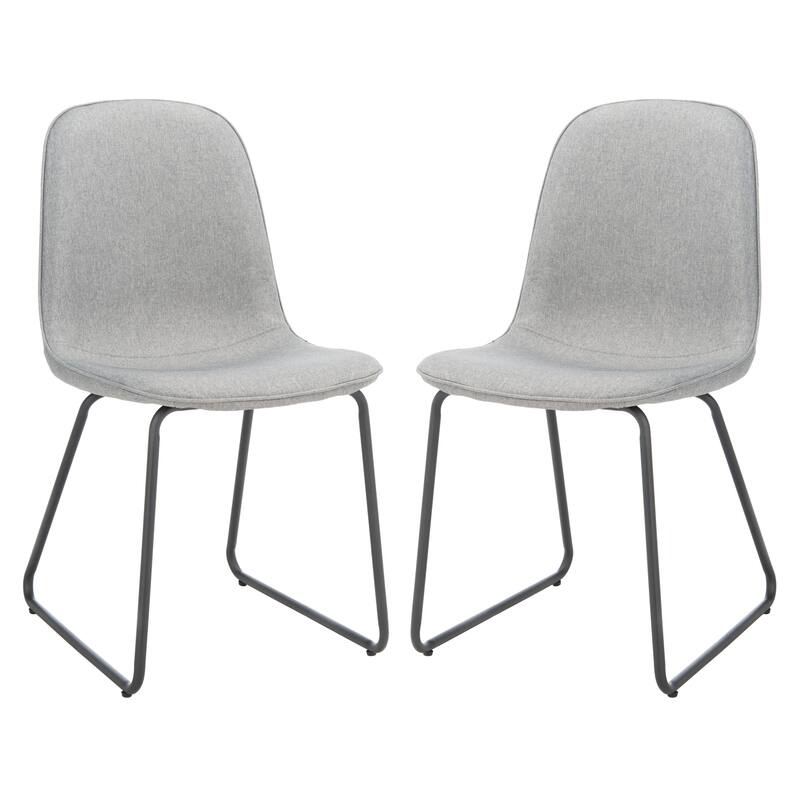 SAFAVIEH Herma Mid-Century Dining Room Chair (Set of 2) - 20.5" W x 16.5" L x 32.3" H - 20Wx17Dx32H