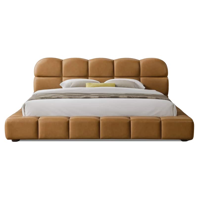Missoula Tufted Queen Size Platform Bed with Easy Assembly & No Box Spring 