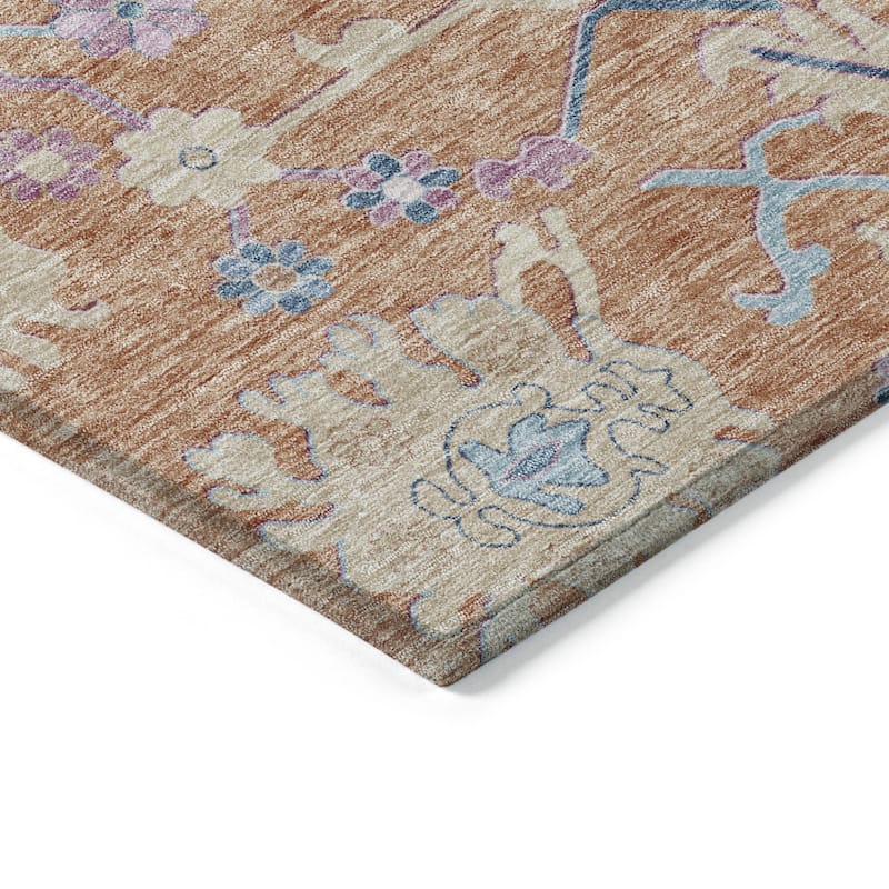 HomeRoots Floral Transitional Rectangle Outdoor Rug