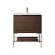 Option Brushed Nickel Base, Glossy White Top