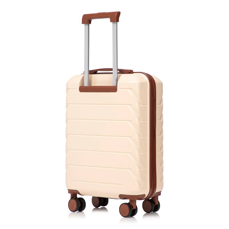 20 Inch ABS Hard Shell Travel Checked Luggage, Scratch Resistant Surface Four Multi-Directional Wheels, With Combination Lock