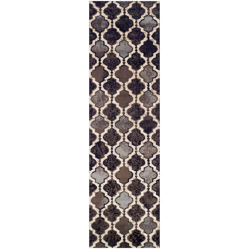 Superior Viking Contemporary Geometric Trellis Indoor Runner or Area Rug