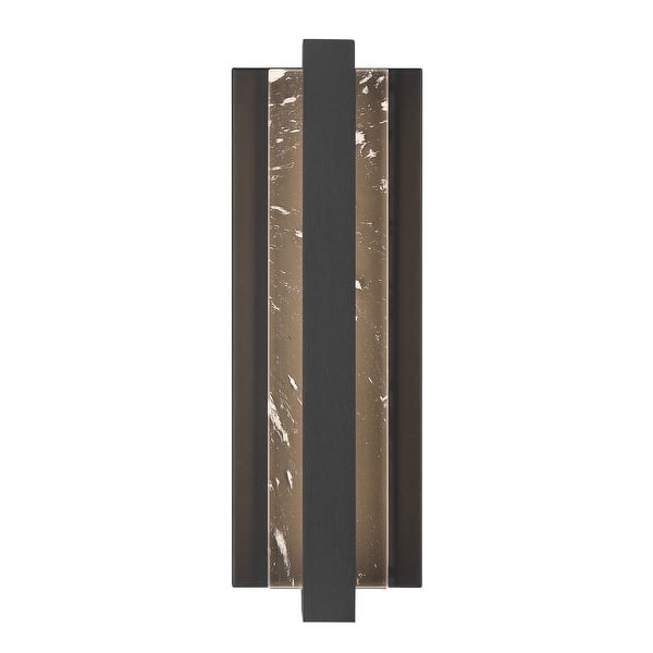 slide 2 of 8, The Great Outdoors 77200-L Hvar 15" Tall ADA LED Outdoor Wall Sconce Sand Coal