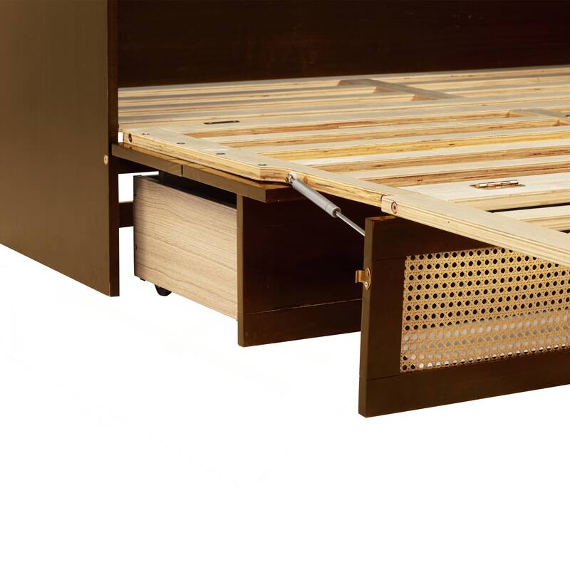 Versatile Queen Size Murphy Bed with Storage Functionality