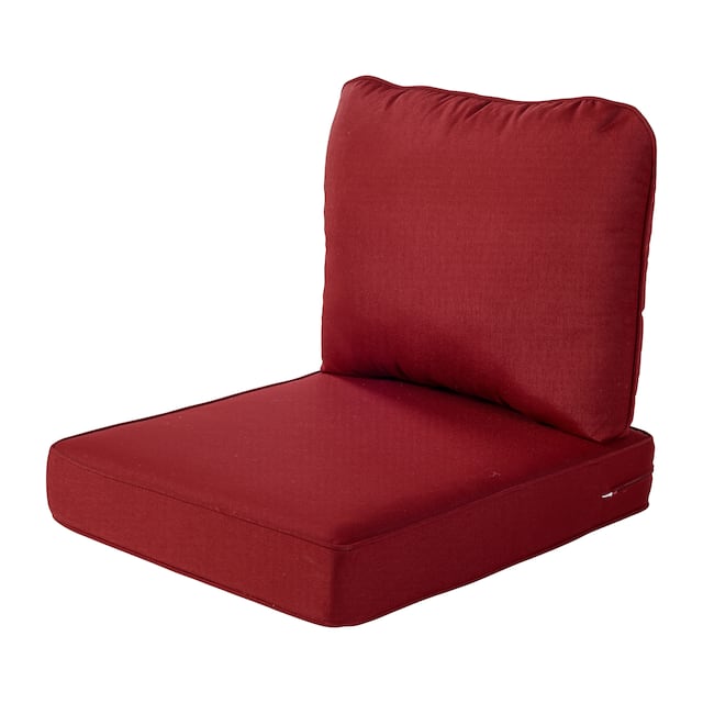 Haven Way Outdoor Seat & Back Cushion Set - 24x24 - Red
