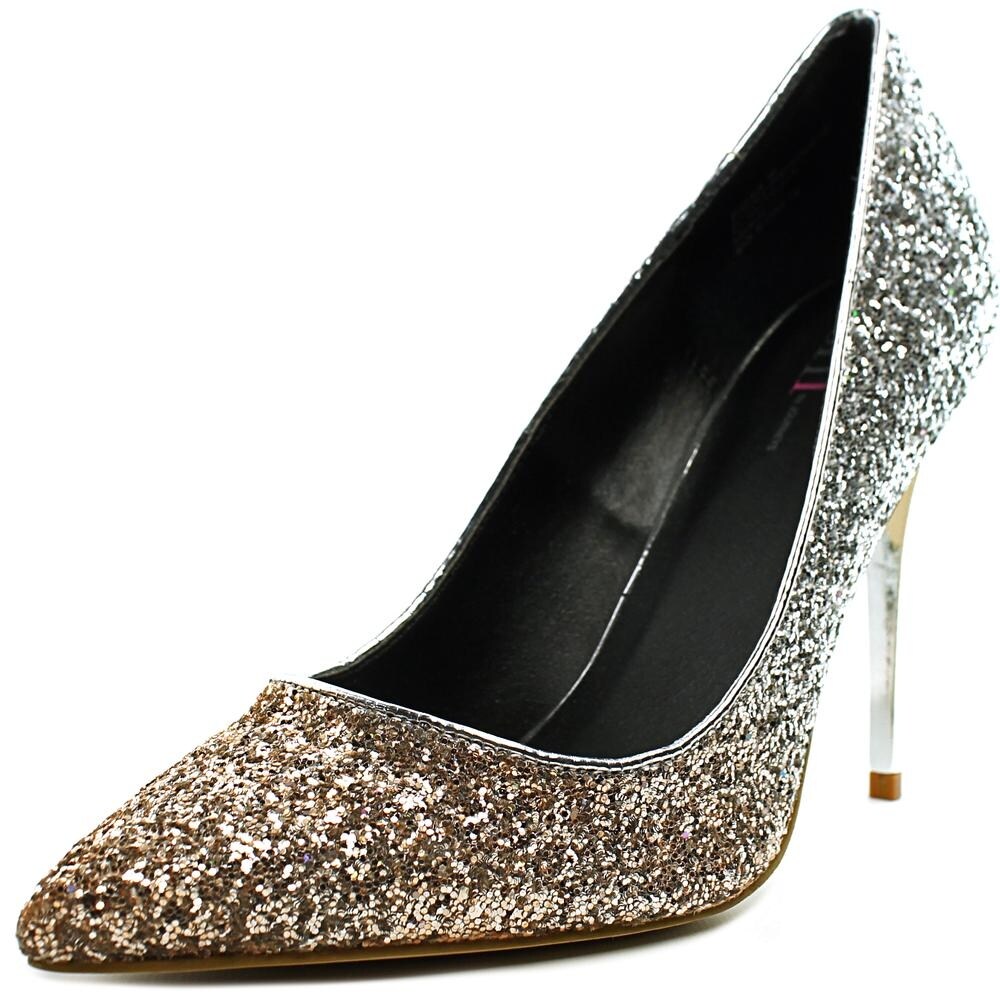 famous footwear silver heels