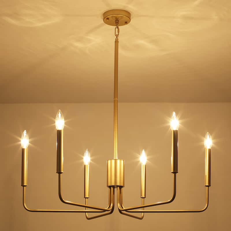 6-Light 29.52-inch Farmhouse Candle Chandelier for Foyer Kitchen Bedroom