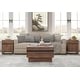 preview thumbnail 1 of 5, WAMPAT 3 Pieces Living Room Table Set Brown