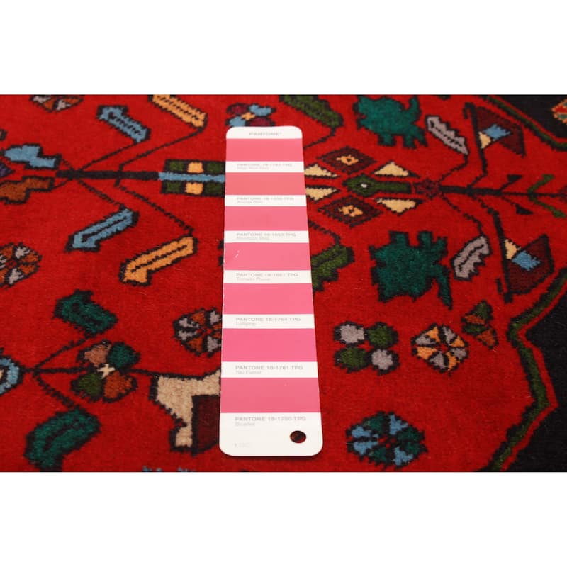 Teimani Red Rug 3'4" x 5'1" - 3'4 x 5'1