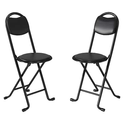 2-Pack Folding Stool with Back(Table Not Included)