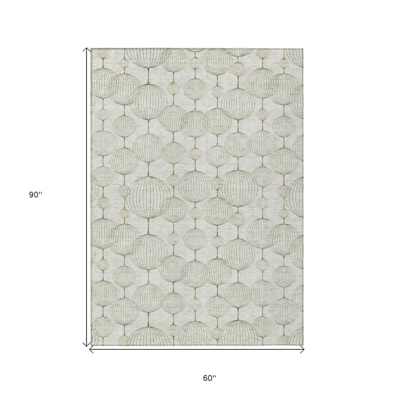 HomeRoots Geometric Transitional Rectangle Outdoor Rug