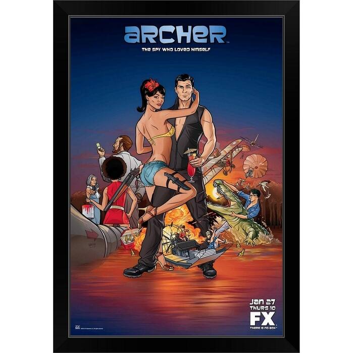"Archer - TV Poster" Black Framed Print