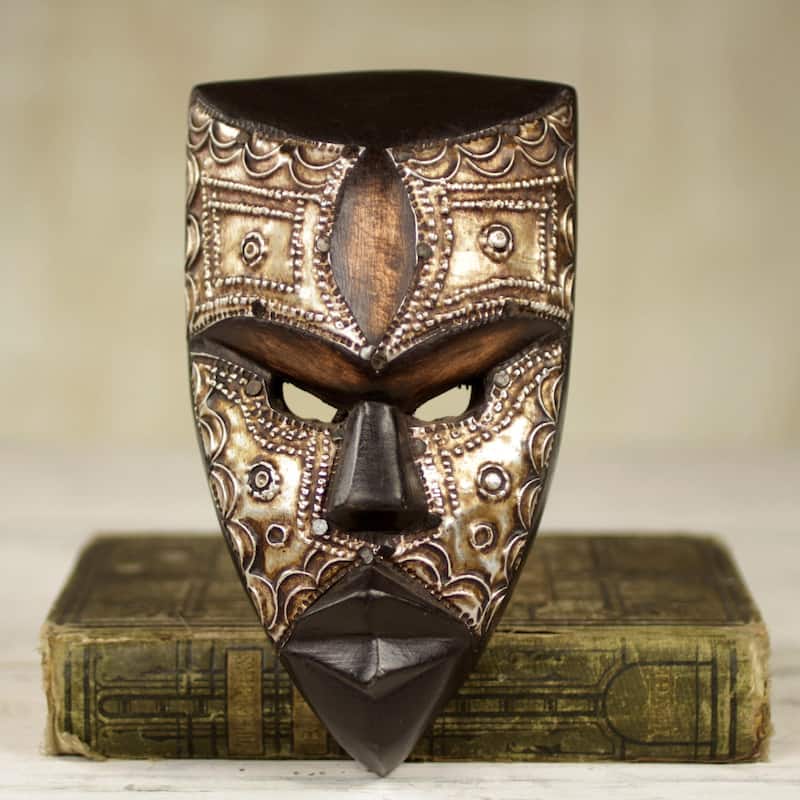 Handmade Mbara Hunter Wood Mask (Ghana)