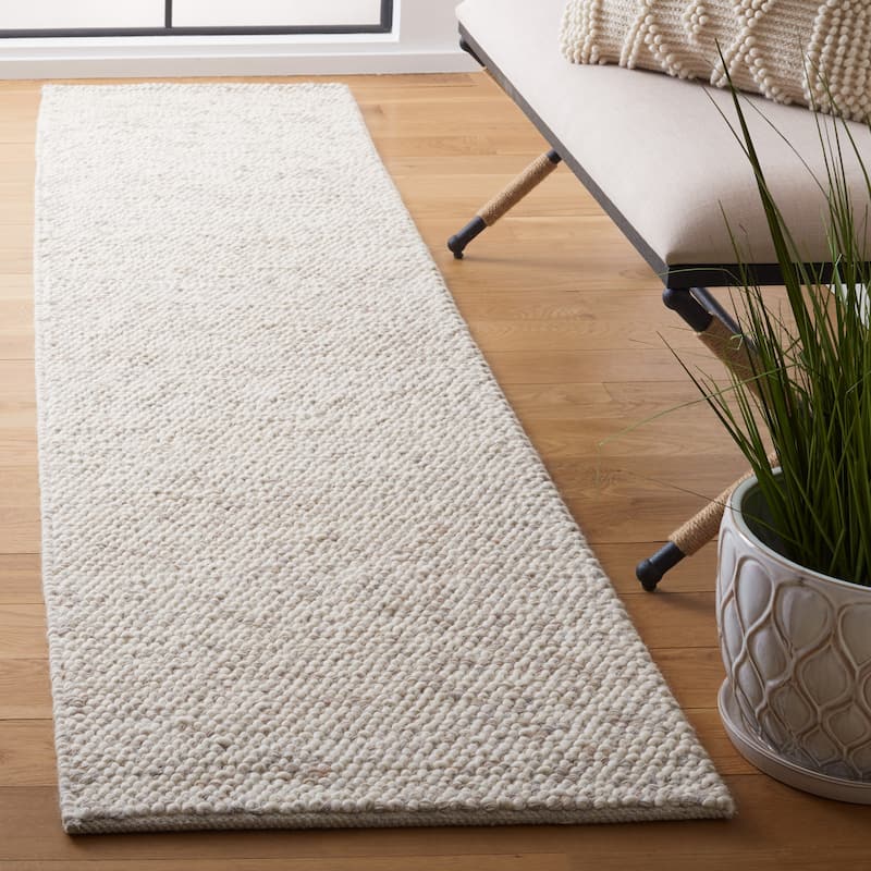 SAFAVIEH Handmade Natura Onica Wool Rug - 2'3" x 9' Runner - Beige/Ivory - Runner