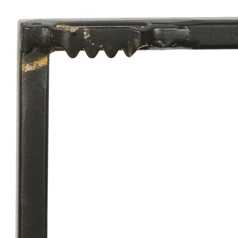 Metal 3 Shelves Wall Shelf - Black - Roche River Decor - 5"W x 32"L x 32"H