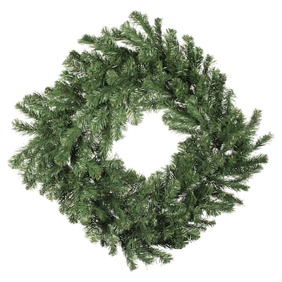 Vickerman 30" Grand Teton Artificial Christmas Square Wreath, Unlit - Green