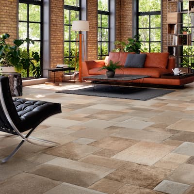Merola Tile Adagio Taupe Modular 25-5/8" x 51-1/8" Porcelain Floor and Wall Tile