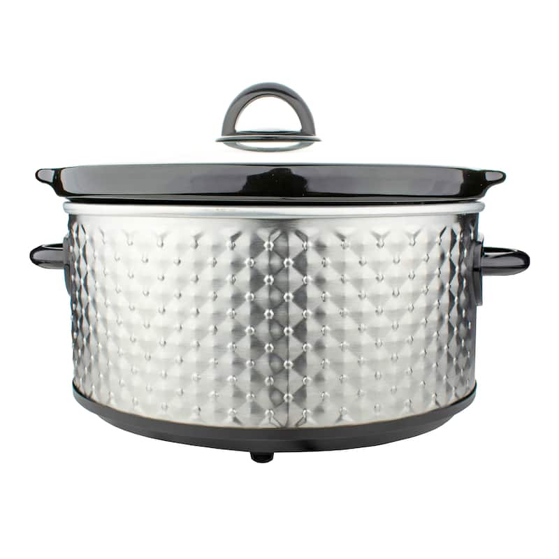 14 Cup Argyle Slow Cooker in Silver