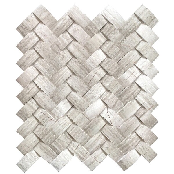 MSI SMOT-ARCH-M-HBH 1" x 2" Herringbone Mosaic Tile - Honed Marble Visual - Sold by Carton (10 SF/Carton) - Cloud