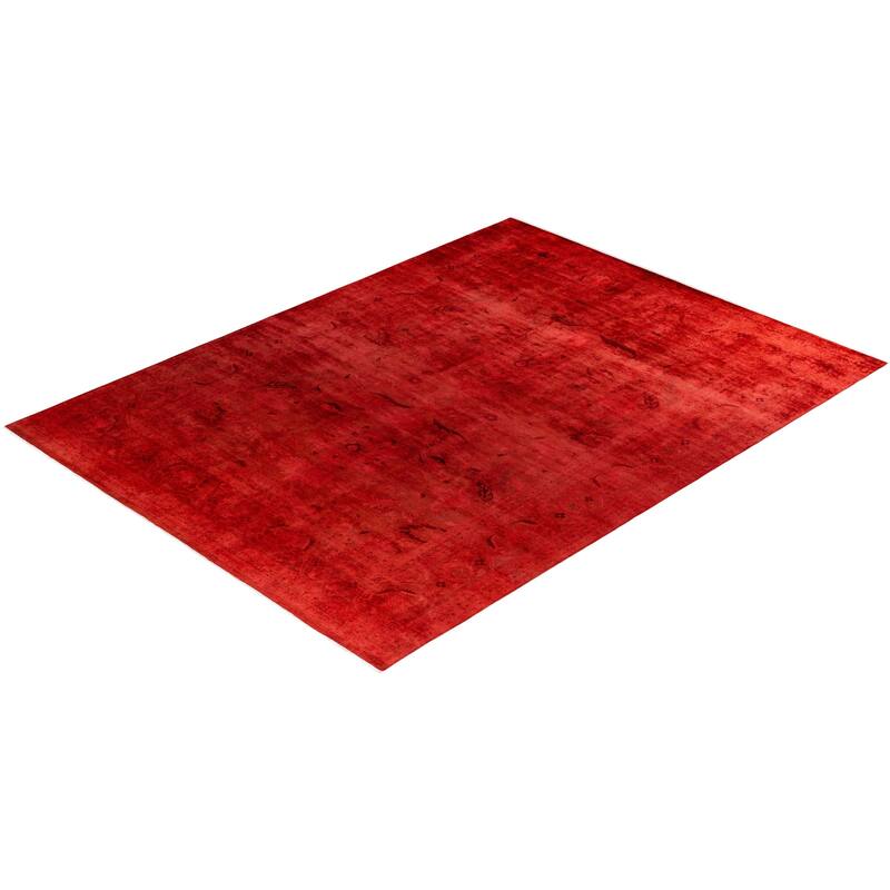 Contemporary Overdyed Wool Hand Knotted Area Rug - 9' 2" x 11' 10"