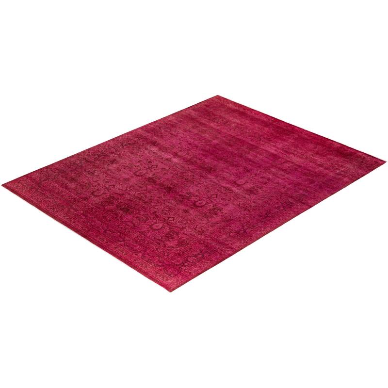 Fine Vibrance, One-of-a-Kind Hand-Knotted Area Rug - Pink, 8' 4" x 10' 7" - 8' 4" x 10' 7"