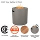 preview thumbnail 4 of 9, Aegean 24" Round Propane Fire Table in Mist Gray by Real Flame