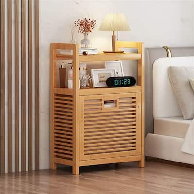 Laundry Hamper with 2 Tier Shelves