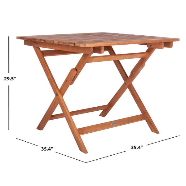 SAFAVIEH Outdoor Living Kresler Folding Table - 35"W x 35"D x 30"H