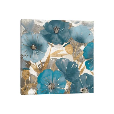 iCanvas "Blue and Gold Poppies I" by Studio W Canvas Print